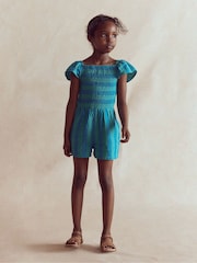 Boden Green Double Cloth Playsuit - Image 2 of 5