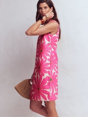 Boden Pink Linen A-line Shift Dress - Image 4 of 5