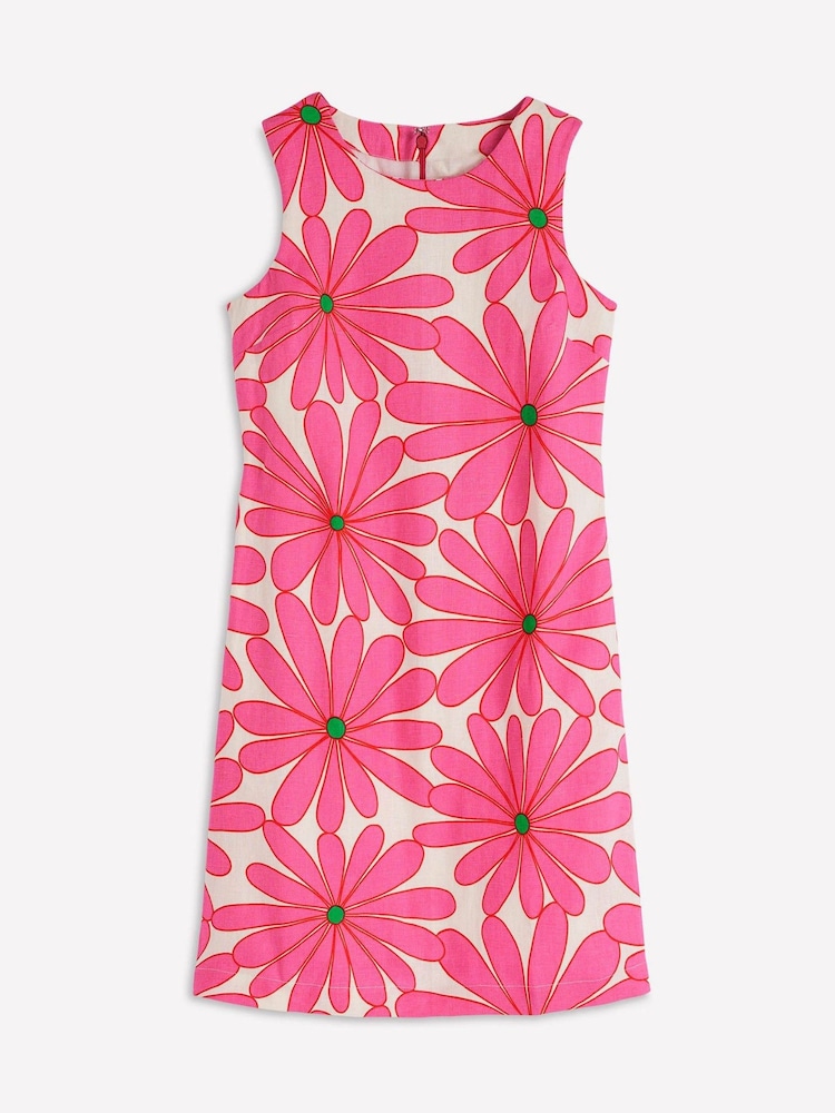 Boden Pink Linen A-line Shift Dress - Image 5 of 5