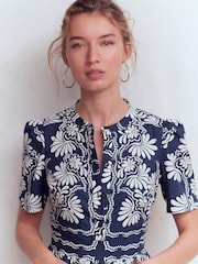 Boden Blue Ivy Cotton Midi Dress - Image 5 of 6