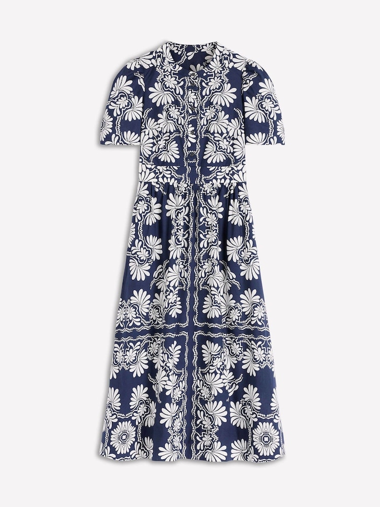 Boden Blue Ivy Cotton Midi Dress - Image 6 of 6