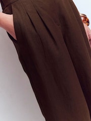 Boden Brown Kensington Linen Trousers - Image 4 of 6