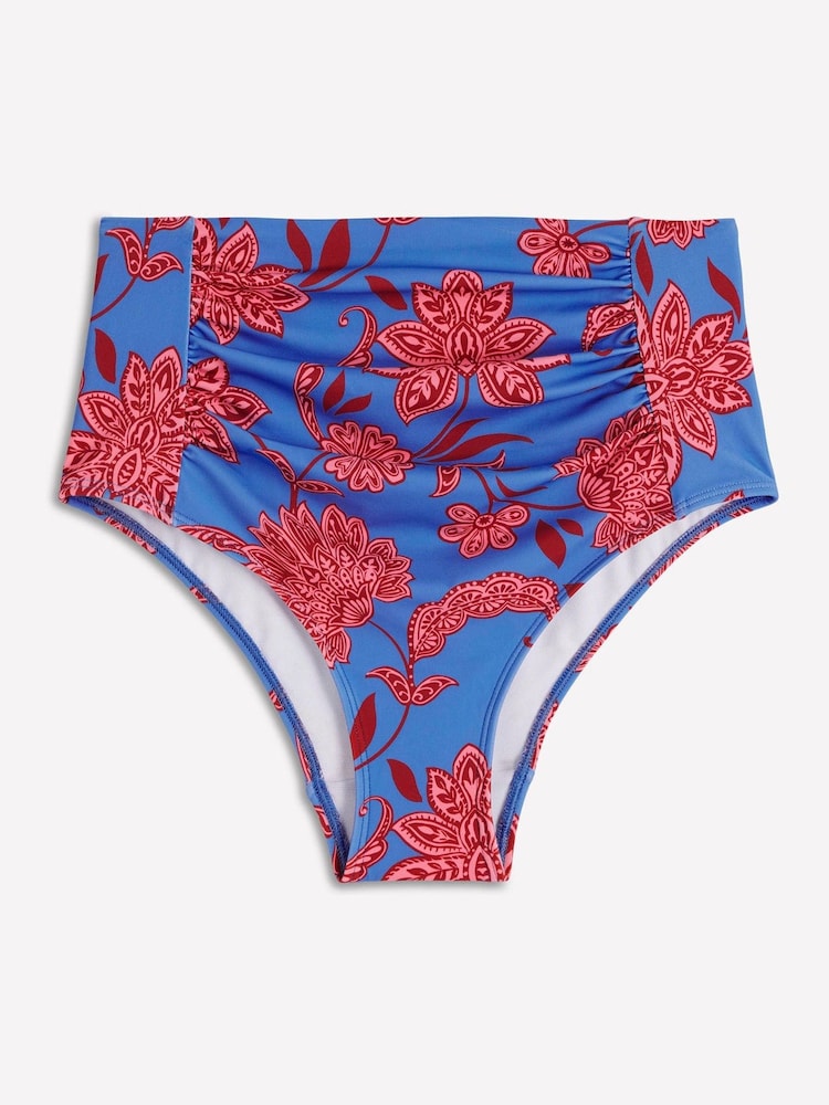 Boden Blue Kythira Ruched Bikini Bottom - Image 1 of 2 Boden Blue Kythira Ruched Bikini Bottom - Image 1 of 2