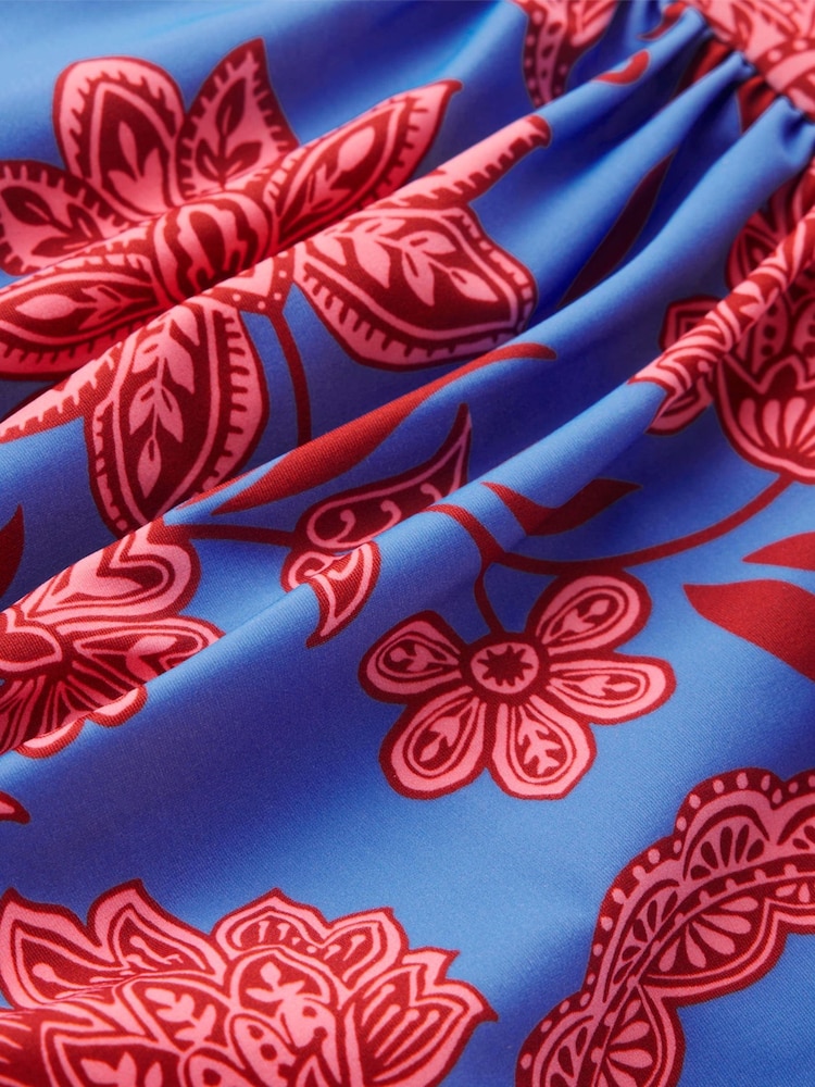 Boden Blue Kythira Ruched Bikini Bottom - Image 2 of 2 Boden Blue Kythira Ruched Bikini Bottom - Image 2 of 2