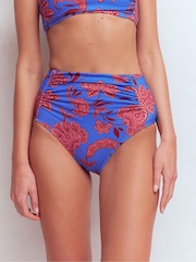 Azul/rojo - Braguita de bikini fruncida Kythira de Boden - Imagen 4 de 6