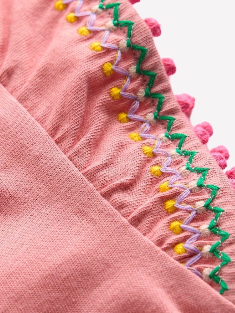 Boden Pink Flutter Sleeve Trim Top - Image 3 of 3