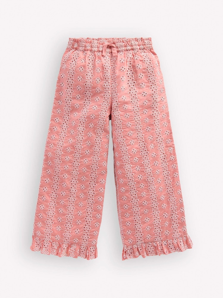 Boden Pink Frill Hem Trousers - Image 2 of 4
