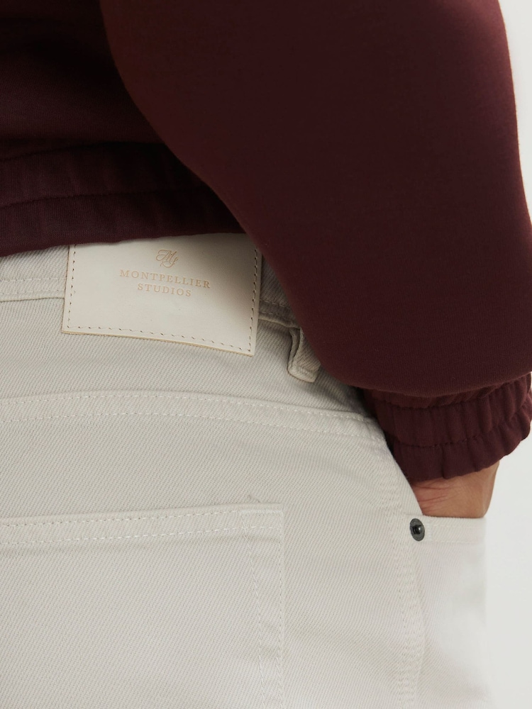 River Island Cream Straight Fit Tinted Jeans - Image 4 of 4