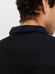 River Island Black Regular Fit Linen Blend Shirt - Image 4 of 4