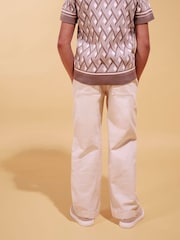 River Island Natural Regular Fit Pull on Trousers - Image 2 of 6