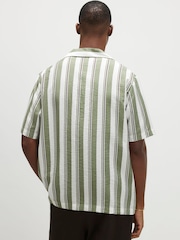 River Island Green Stripe Revere Shirt - Image 4 of 4