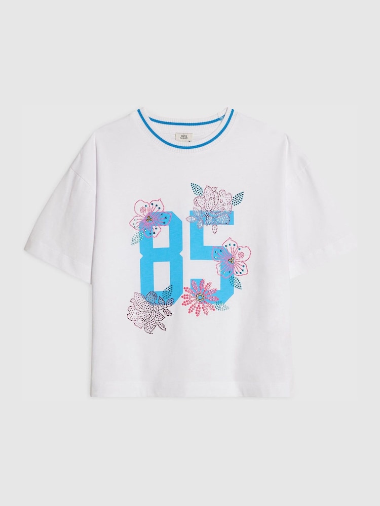 River Island 85 Hotfix Boyfriend T-Shirt - Imagen 1 de 4