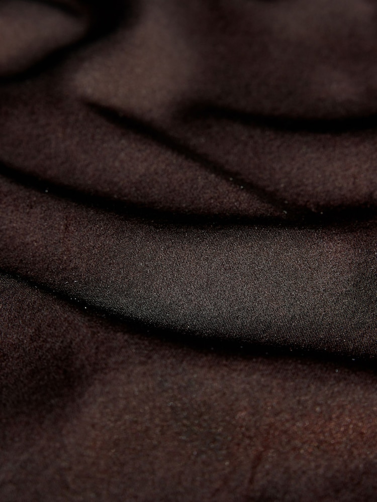 AIYLA Chocolate Brown Swiss Designed Embroidered  Silk Camisole - Image 10 of 10