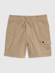 River Island Natural Regular Fit Twill Cargo Shorts - Image 1 of 4