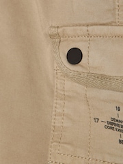 River Island Natural Regular Fit Twill Cargo Shorts - Image 3 of 4
