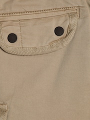 River Island Natural Regular Fit Twill Cargo Shorts - Image 4 of 4