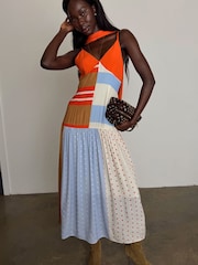 Never Fully Dressed Orange Stripe Bea Dress - Image 3 of 3