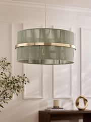 Sage Green Helmdon String Easy Fit Large Light Shade - Image 2 of 5