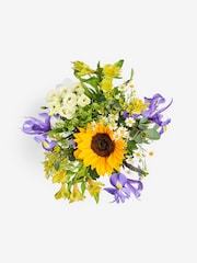 Summer Sunflower Mix Flower Bouquet With Vase and Candle - Image 5 of 5