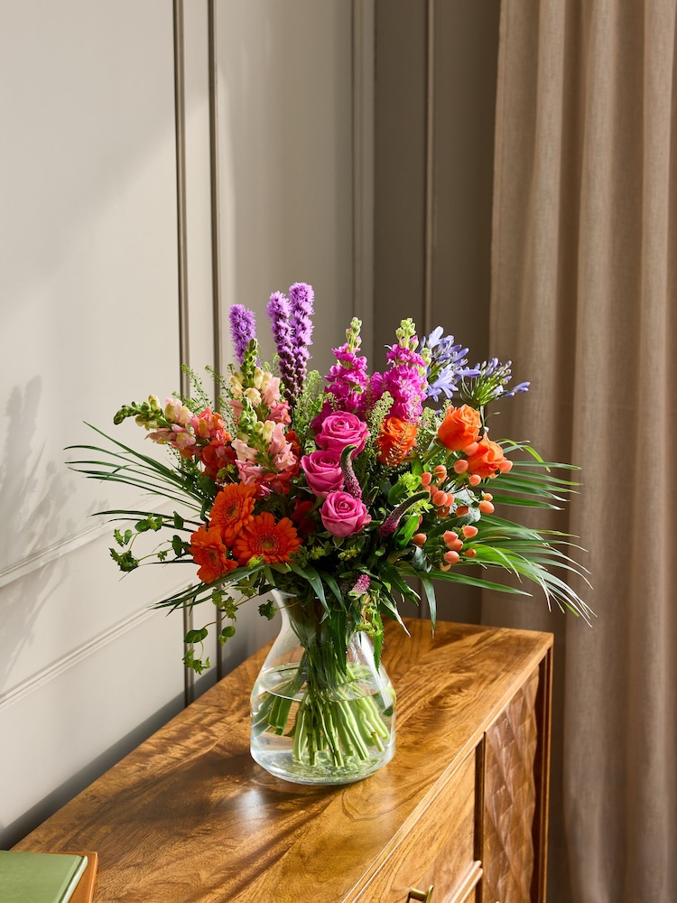 Agapanthus, Antirrhinum and Germini Bright Fresh Flower Bouquet - Image 1 of 4