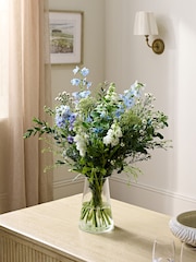 Blue & White Stocks and Delphinium Fresh Flower Bouquet - Image 2 of 6