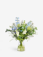 Blue & White Stocks and Delphinium Fresh Flower Bouquet - Image 5 of 6