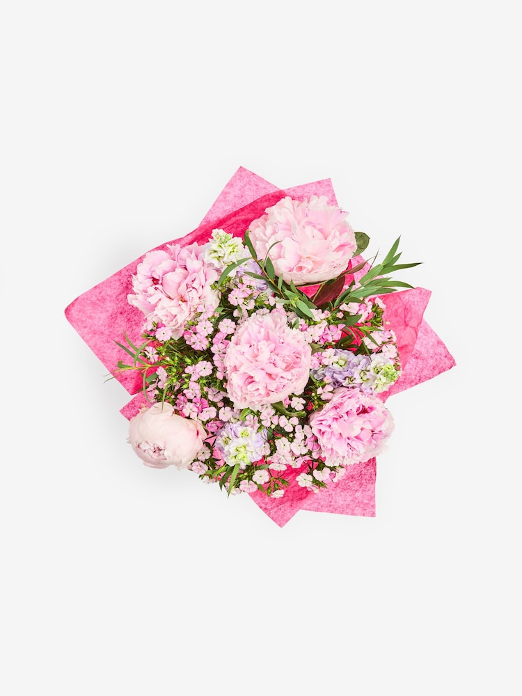 Pink Peonies Fresh Flower Bouquet in Gift Bag - Image 5 of 5