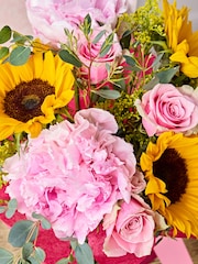 Sunflower & Peony Summer Flower Bouquet in Gift Bag - Image 6 of 6