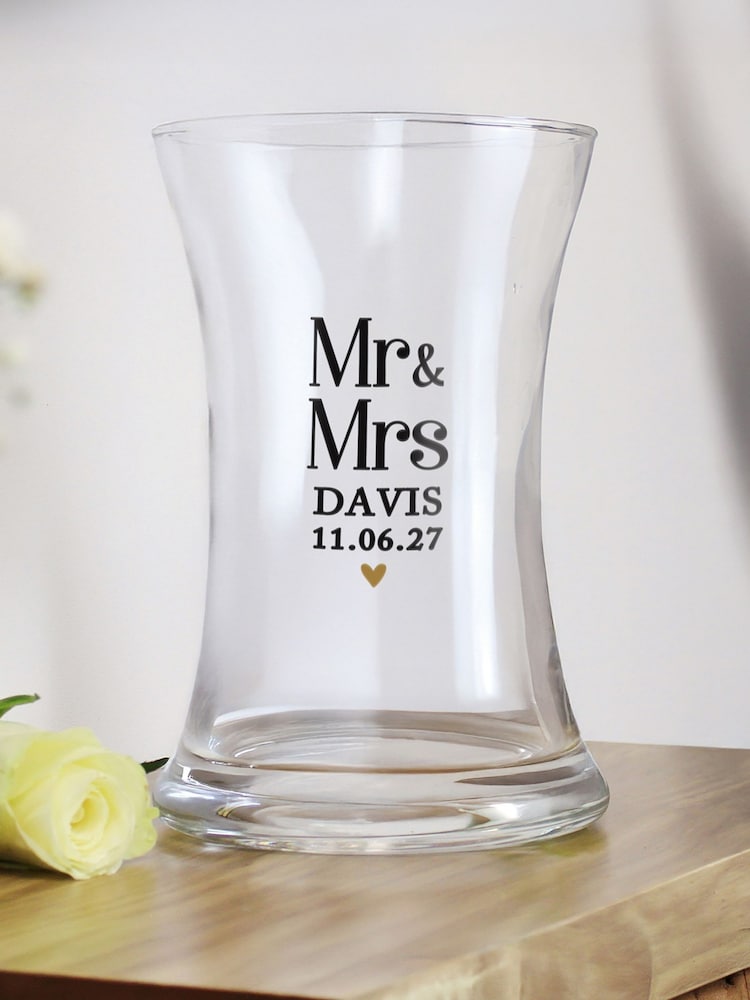 Personalised Personalised Wedding Waisted Vase by PMC - Image 2 of 3