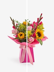 Sunflower and Gladioli Summer Flower Bouquet in Gift Bag - Image 3 of 3
