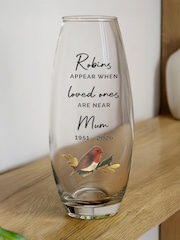 Personalised Personalised Robin Memorial Flower Vase by PMC - Image 3 of 3