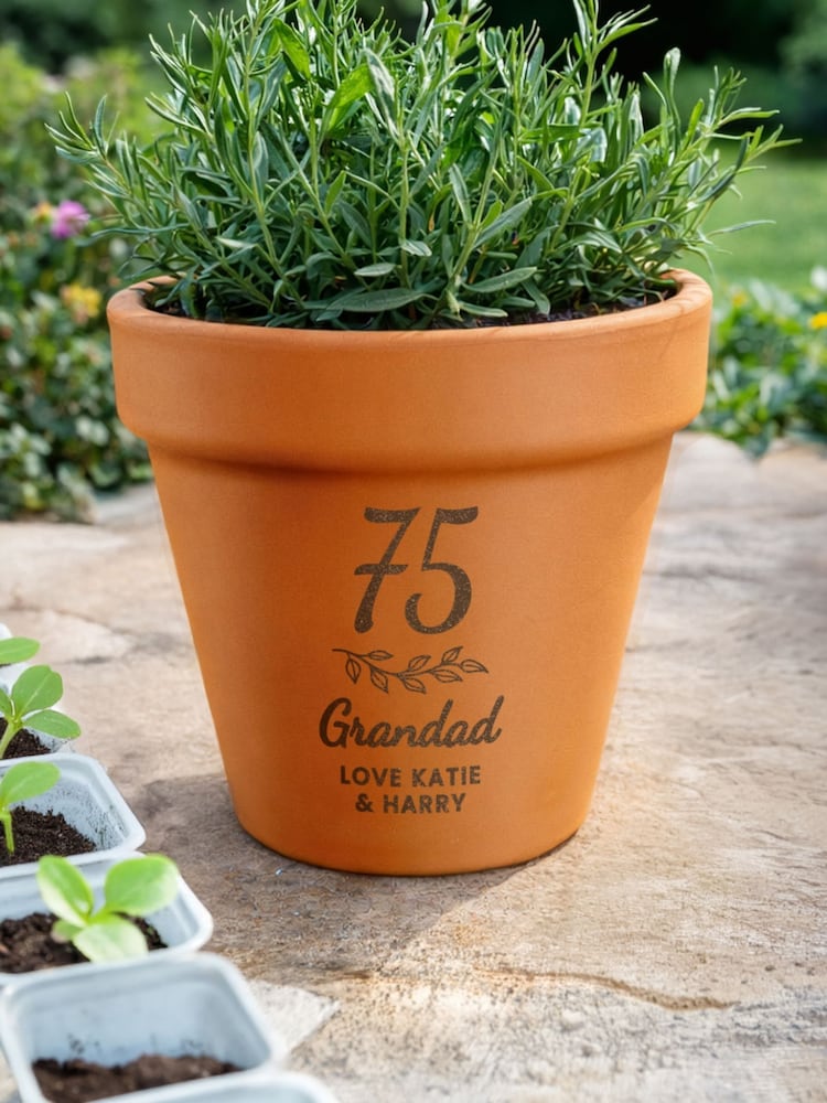 Personalised Personalised Birthday Terracotta Plant Pot by PMC - Image 2 of 4