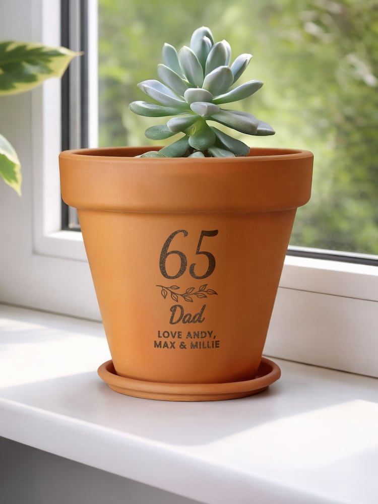 Personalised Personalised Birthday Terracotta Plant Pot by PMC - Image 4 of 4