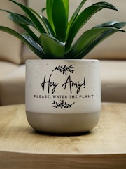 Personalised Personalised Botanical Flecked Plant Pot by PMC - Image 2 of 3