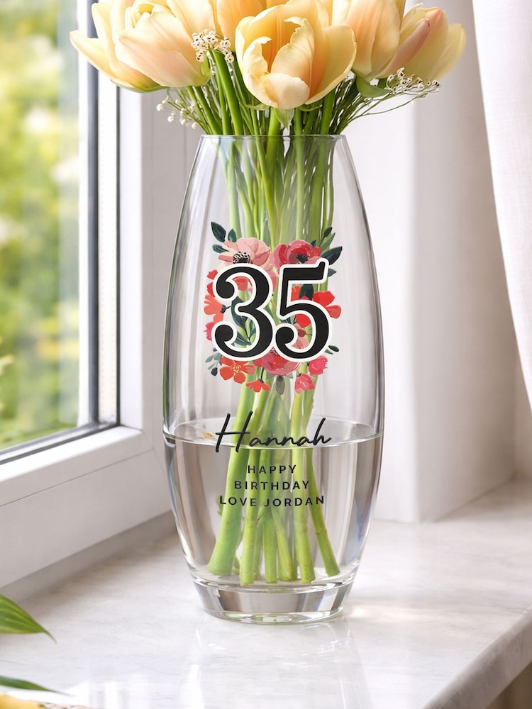 Personalised Personalised Birthday Flower Vase by PMC - Image 2 of 3