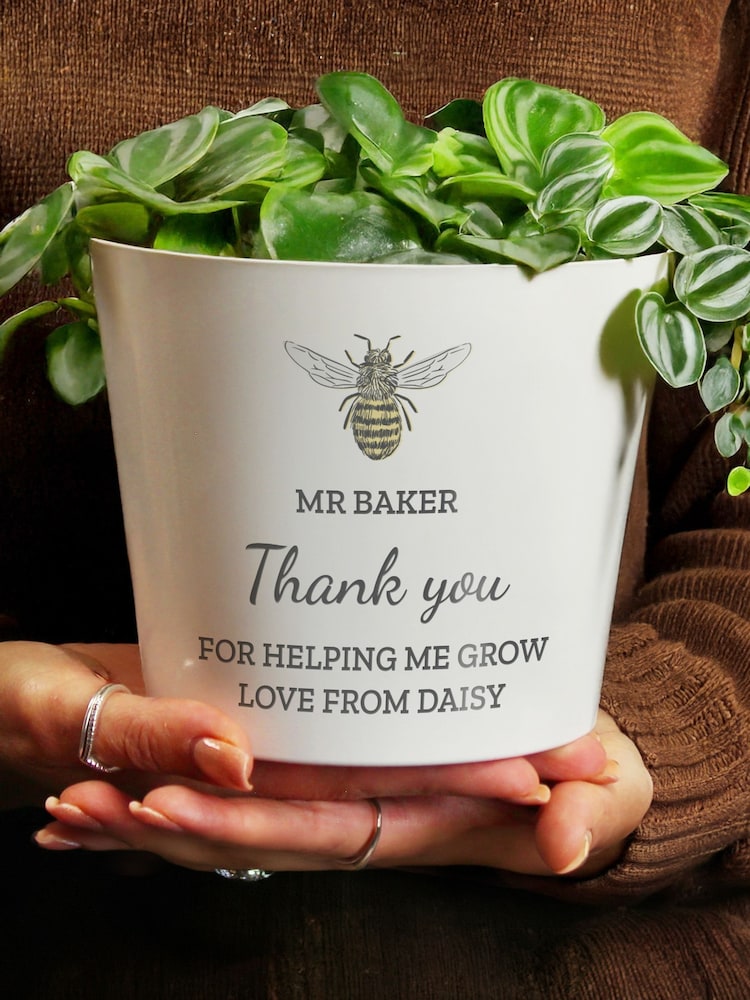 Personalised Personalised Bee Plant Pot by PMC - Image 2 of 3