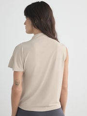 Piedra - Asymmetric Draped Short Sleeve Top - Imagen 4 de 8
