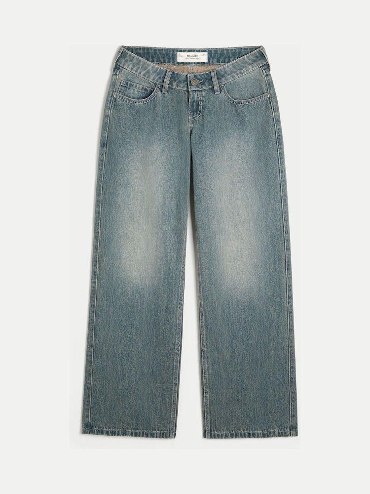 Hollister Blue Baggy Jeans - Image 4 of 4