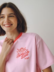 Love and Kisses Slogan - Little Bird by Jools Oliver Boxy T-Shirt - Image 4 of 5
