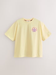 Little Bird by Jools Oliver Yellow Slogan Boxy T-Shirt - Image 1 of 4