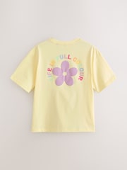 Little Bird by Jools Oliver Yellow Slogan Boxy T-Shirt - Image 2 of 4