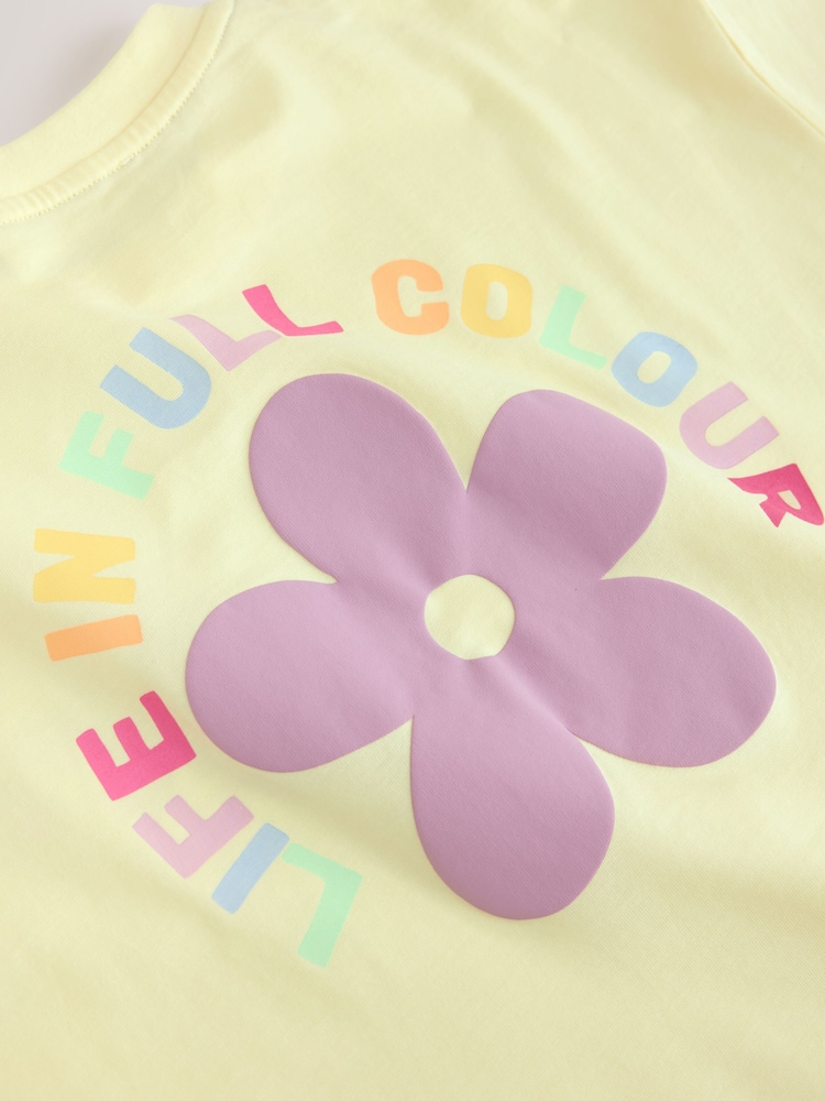Little Bird by Jools Oliver Yellow Slogan Boxy T-Shirt - Image 4 of 4
