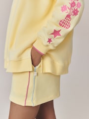 Little Bird by Jools Oliver Pastel Yellow Tie Waist Shorts - Image 8 of 11
