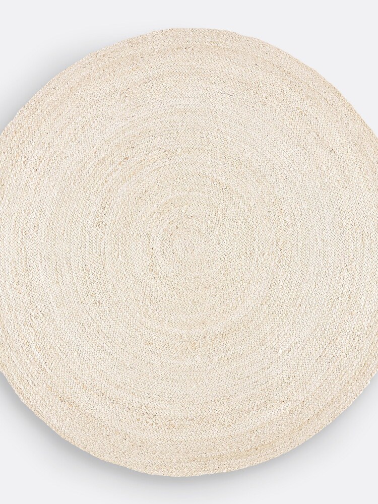 La Redoute Intérieurs Bleached Aftas Round Bleached Jute Rug - Image 2 of 4