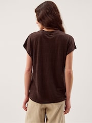 Monsoon Brown Lucy Linen T-Shirt - Image 3 of 5