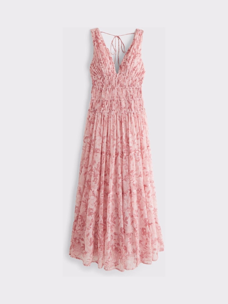 Abercrombie & Fitch flagrende rynket maxikjole - Billede 5 af 5
