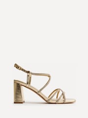 Linzi Gold Leyla Diamante Strappy Heeled Sandals - Image 2 of 5