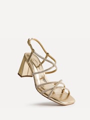 Linzi Gold Leyla Diamante Strappy Heeled Sandals - Image 5 of 5