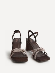 Linzi Brown Gemini Diamante Block Heeled Sandals - Image 3 of 5
