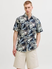 JACK & JONES Black Resort Printed Shirts 2 Pack - Image 1 of 8